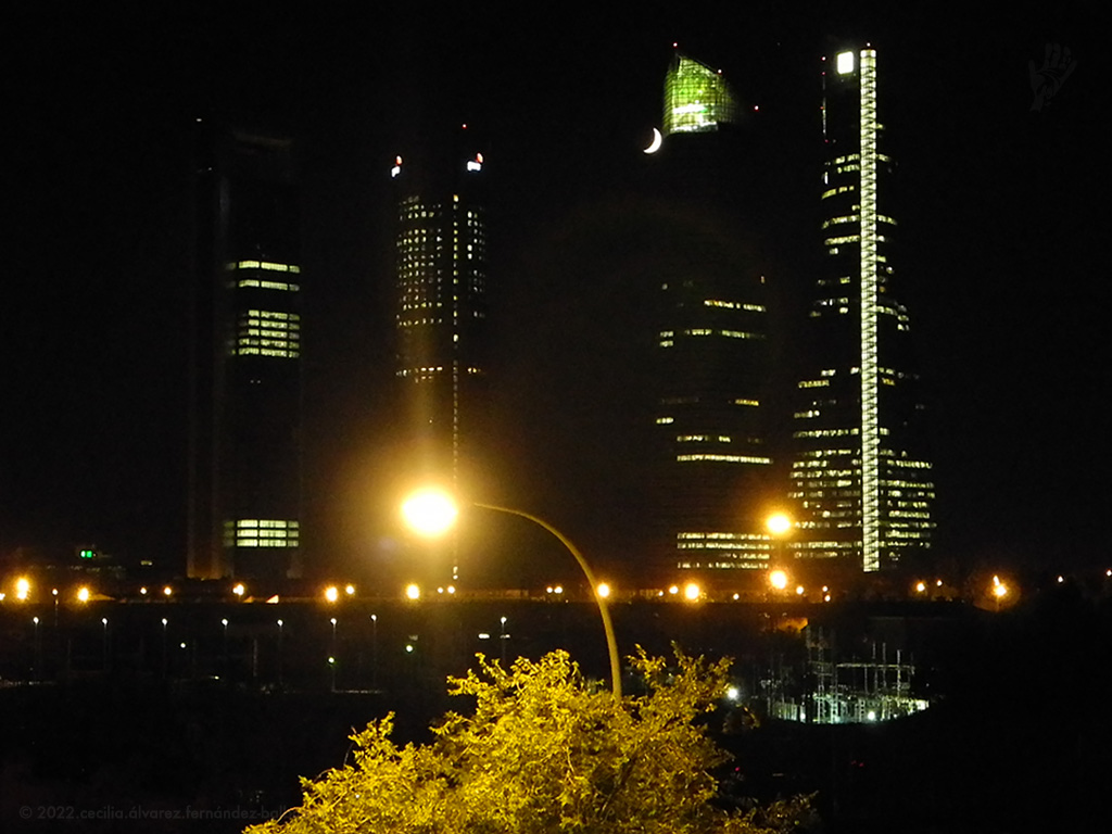 in the heat and color of the Madrid night